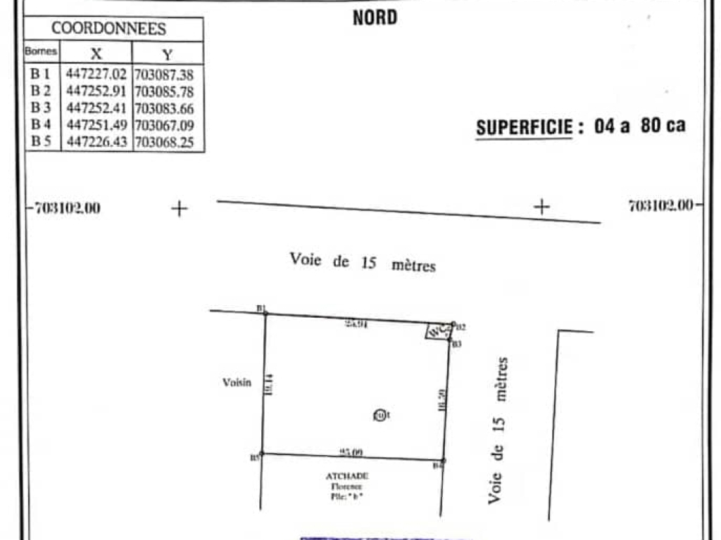 REF28040, Terrain à vendre à Seme-podji 