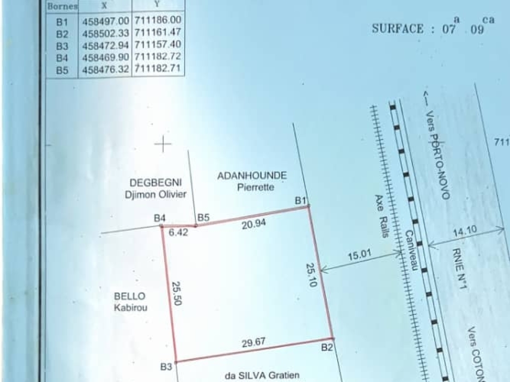 REF28537, Terrain à vendre à Djeregbe 