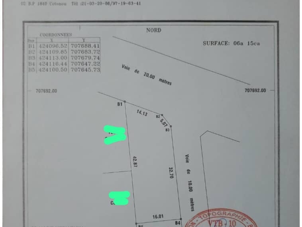 REF29424, Terrain à vendre à Abomey-calavi 