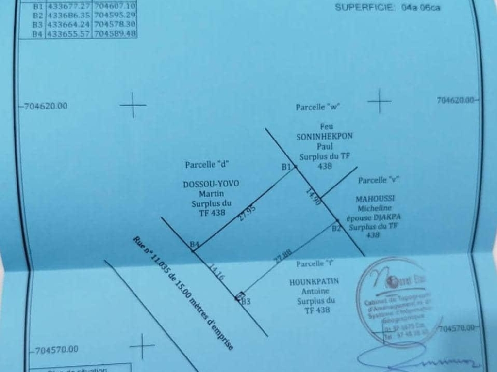 REF29909, Terrain à vendre à Cotonou