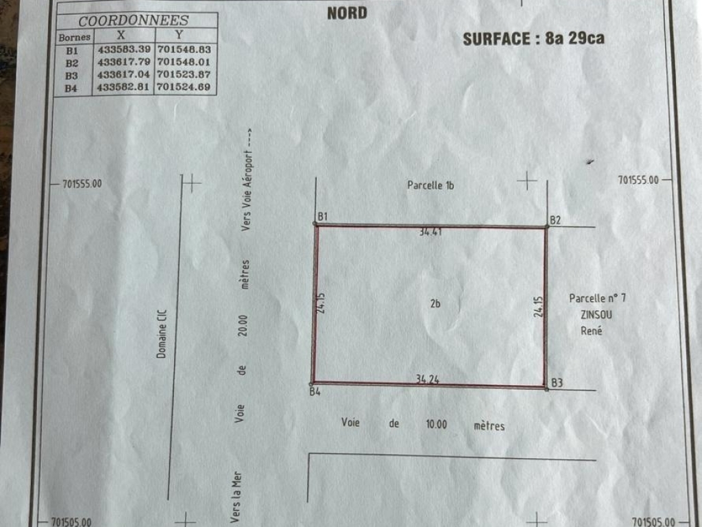 REF30626, Terrain à vendre à Cotonou