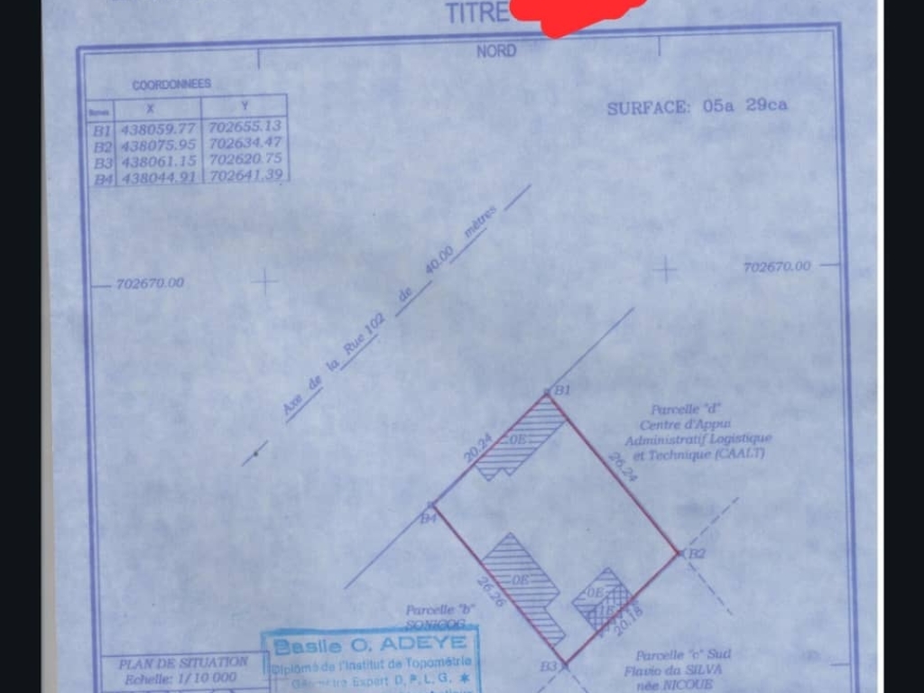 REF30627, Terrain à vendre à Cotonou