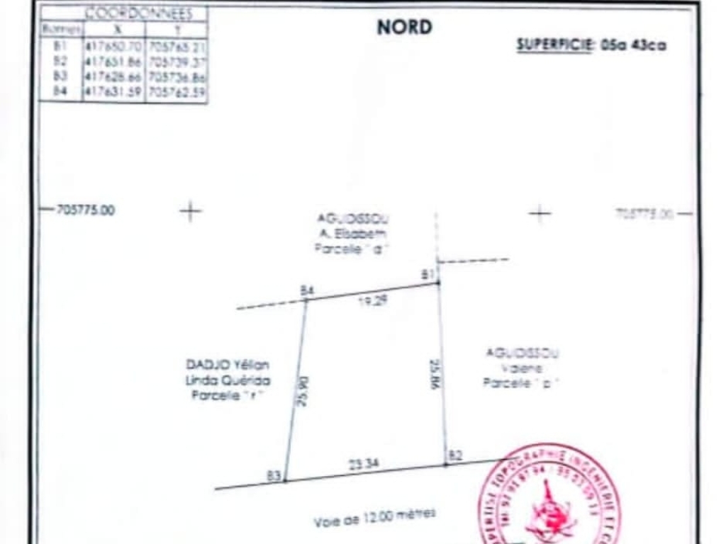 REF30902, Terrain à vendre à  Cococodji